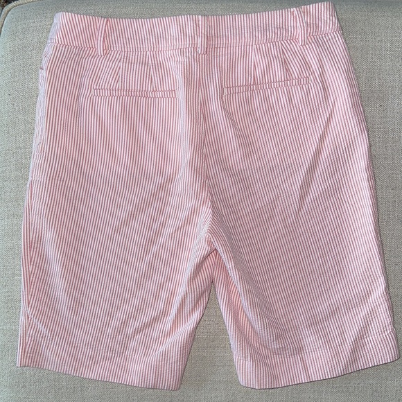 Talbots Pink & White Stripe Perfect Short Size 6. 💯 Cotton - Picture 2 of 7